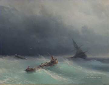 Tormenta en el mar 1873 Romántico Ivan Aivazovsky ruso Pinturas al óleo